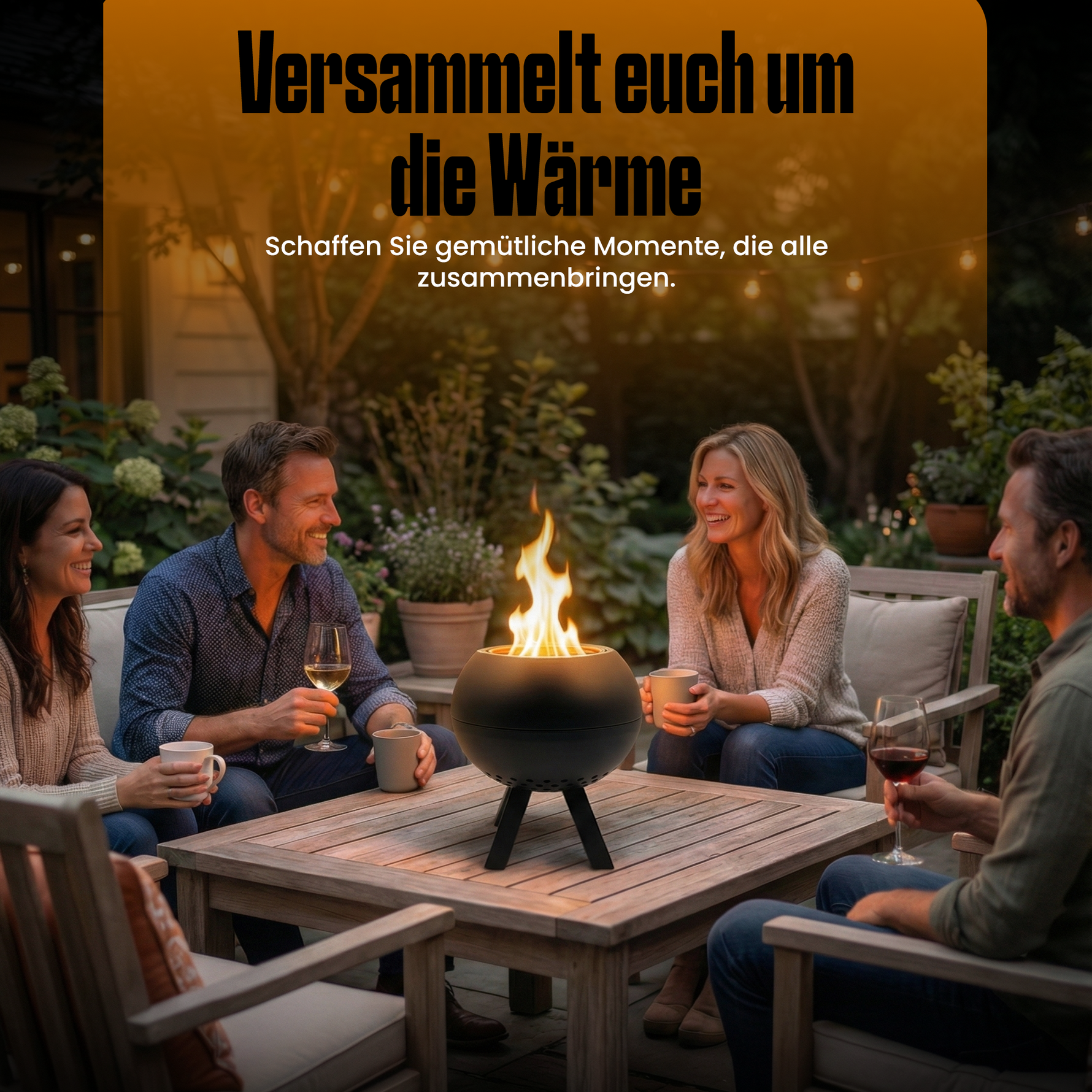 Tischfeuer Peluma Anwendung